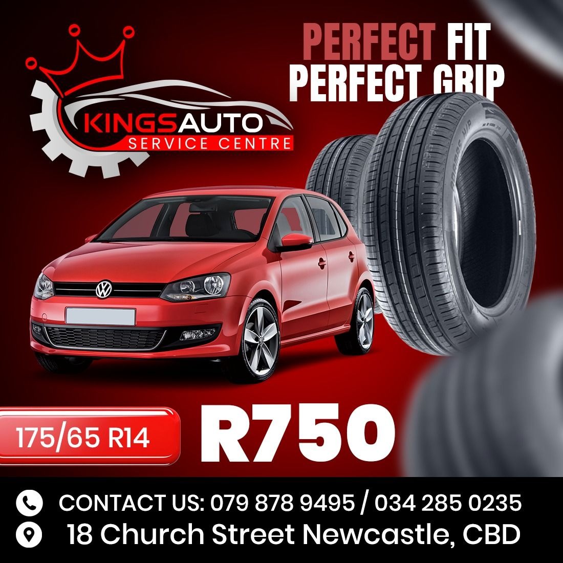 🚗 Affordable Tyres in Newcastle – 175/65 R14 from R750