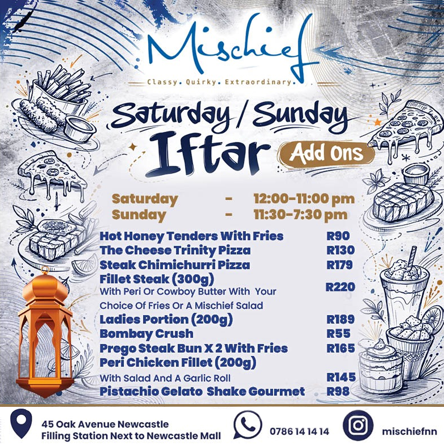 Mischief  Weekend Iftar Add-Ons Menu