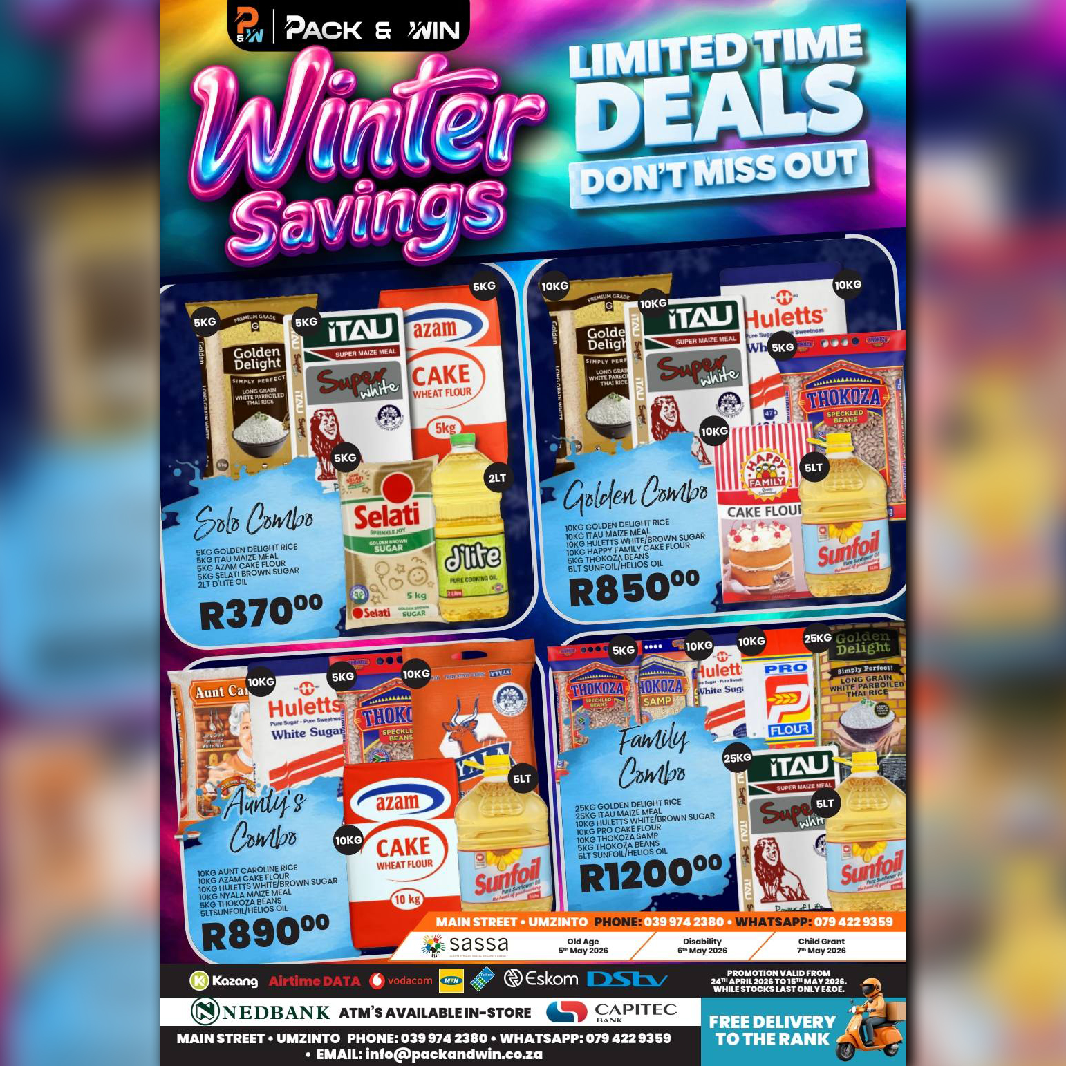 Winter Grocery Combo Deals Newcastle | Pack & Win Umzinto