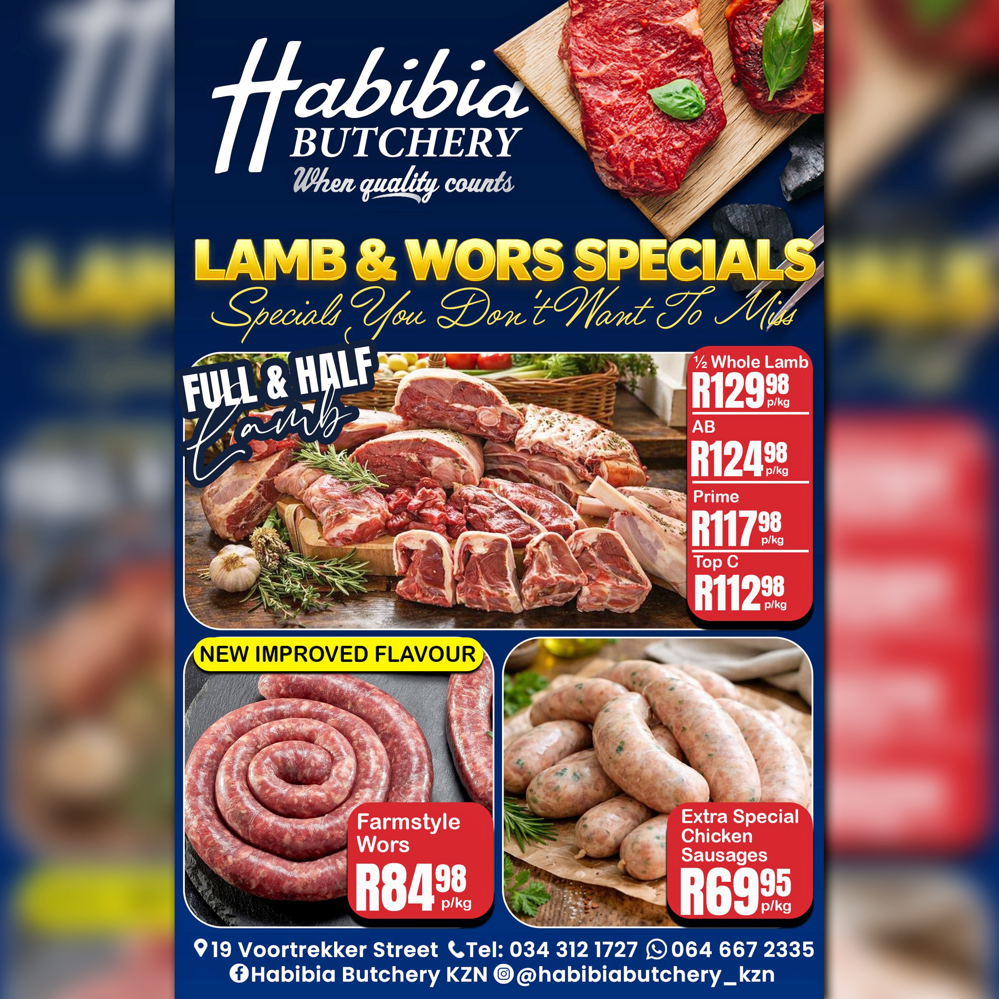 Lamb & Wors Specials Newcastle | Habibia Butchery